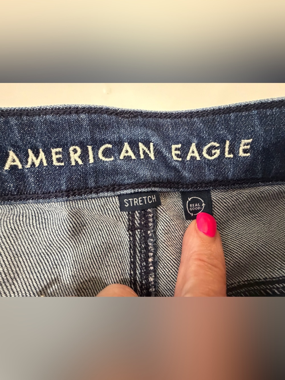 American Eagle Outfitters Stretch Super High-Rise Baggy Wide Leg Jeans Size 12 R - Picture 4 of 13